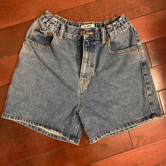 Pull&Bear high-waisted blue jean shorts - Picture 4 of 6
